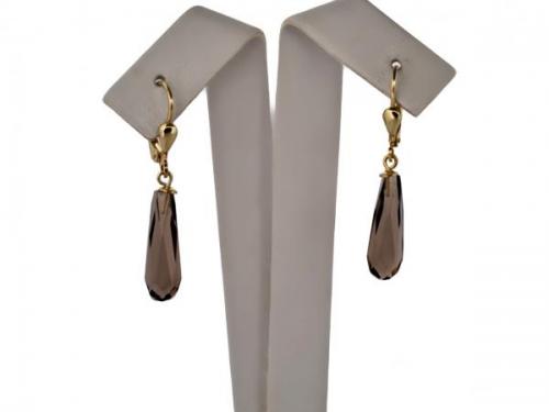 ZLATÉ NÁUŠNICE S FAZETOVANOU ZÁHNĚDOU ZLATÉ NÁUŠNICE S FAZETOVANOU ZÁHNĚDOU