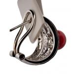 STŘÍBRNÉ NÁUŠNICE S KORÁLEM STŘÍBRNÉ NÁUŠNICE S KORÁLEM