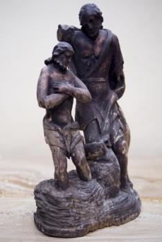 Dřevořezba Svatý Jan Křtitel a Ježíš Dřevořezba Svatý Jan Křtitel a Ježíš