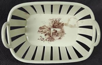 Prolamovaná mísa, zn. Loket  Prolamovaná mísa, zn. Loket