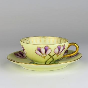 Secesní koflík s miskou Secesní koflík s miskou