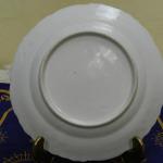 Párové růžové zlacené talíře Párové růžové zlacené talíře