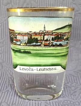 Sklenka - pohárek Levoča ( Leutschau )  Sklenka - pohárek Levoča ( Leutschau )