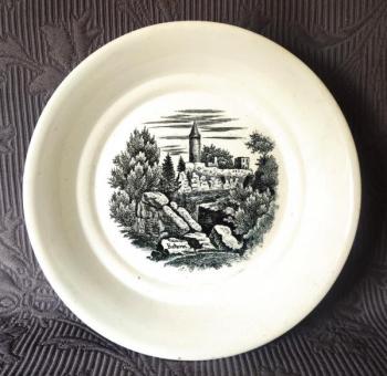 Talířek s měditiskem - hrad Kokořín, zn.Dalovice Talířek s měditiskem - hrad Kokořín, zn.Dalovice