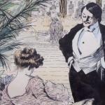 Kavalír s dámou v květinovém zákoutí Kavalír s dámou v květinovém zákoutí