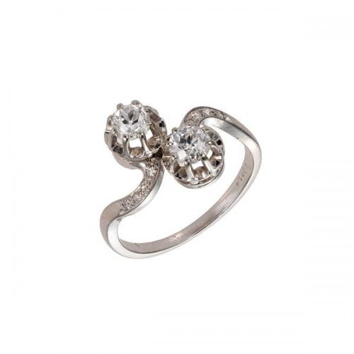 Platinový prsten s diamanty 0,98 ct - certifikován Platinový prsten s diamanty 0,98 ct - certifikován