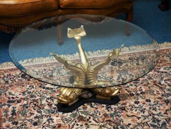 Vintage konferenční stolek Hollywood regency Vintage konferenční stolek Hollywood regency