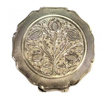 Stříbřená pudřenka se zrcátkem Stříbřená pudřenka se zrcátkem