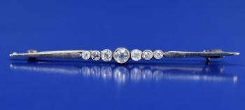 Bílozlatá art deco brož s brilianty Bílozlatá art deco brož s brilianty