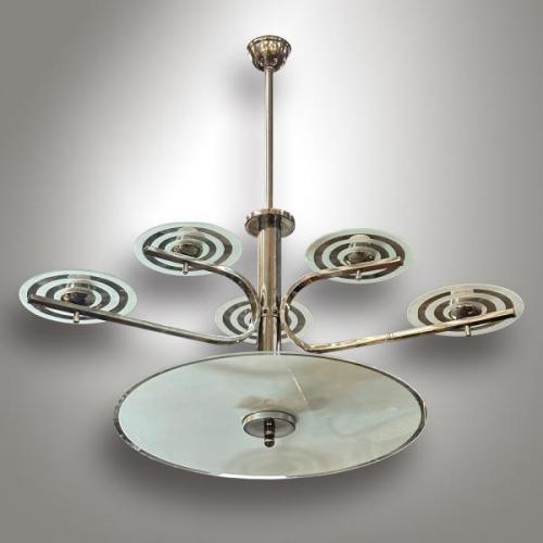 Chromový lustr Art-Deco / T 5994 Chromový lustr Art-Deco / T 5994
