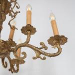 Starožitný mosazný lustr 10 žárovek. Zrestaurovaný Starožitný mosazný lustr 10 žárovek. Zrestaurovaný