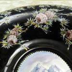 Malovaná tmavě fialová mísa Malovaná tmavě fialová mísa