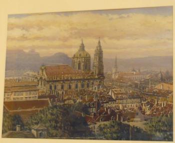 Josef VAIC: ”Pohled na Prahu”, akvarel Josef VAIC: ”Pohled na Prahu”, akvarel