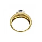 Zlatý prsten s přírodním safírem a diamanty Zlatý prsten s přírodním safírem a diamanty