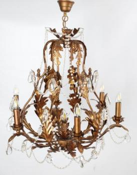 Florentský lustr s křišťálovými ověsy Florentský lustr s křišťálovými ověsy