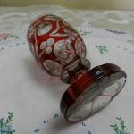 Masivní zdobená rubínová sklenice, biedermeier Masivní zdobená rubínová sklenice, biedermeier
