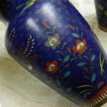 Mosazné párové vázy, cloisonné, smalt Mosazné párové vázy, cloisonné, smalt