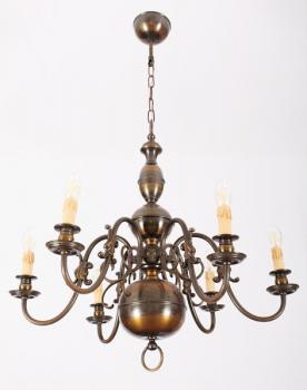 Šestiramenný lustr s rybami. Funkční Šestiramenný lustr s rybami. Funkční