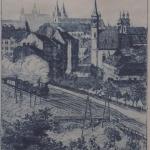 Bohumil Kozina - Vlak u nádraží Vyšehrad, Albertov Bohumil Kozina - Vlak u nádraží Vyšehrad, Albertov