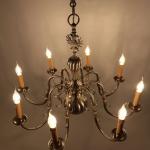 Mosazný holandský lustr s rybami. Zrenovovaný Mosazný holandský lustr s rybami. Zrenovovaný