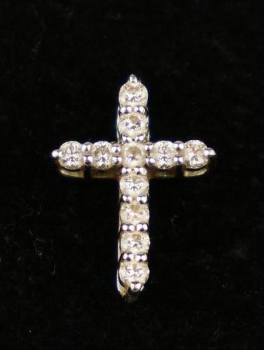 Zlatý křížek s diamanty Zlatý křížek s diamanty