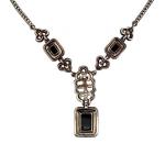 Stříbrný luxusní kolier s onyxem Stříbrný luxusní kolier s onyxem