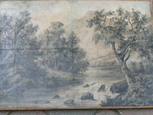 Obraz KRAJINA, signováno AUGUST PIPENHÁGEN,  Obraz KRAJINA, signováno AUGUST PIPENHÁGEN,