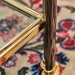 Designový konferenční stolek z čirého skla a kovu Designový konferenční stolek z čirého skla a kovu