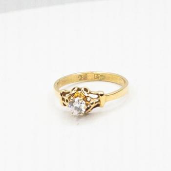 Zlatý prsten se solitérním briliantem 0,25 ct Zlatý prsten se solitérním briliantem 0,25 ct