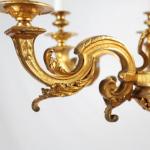 Starožitný lustr zlacený bronz Mazarin Starožitný lustr zlacený bronz Mazarin