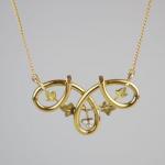 Zlatý náhrdelník s perličkami Zlatý náhrdelník s perličkami