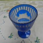 Modrý lázeňský Pohár Teplitz Teplice Modrý lázeňský Pohár Teplitz Teplice