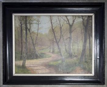 Hermann Reisz (1865-1920): Lesní cesta s břízami Hermann Reisz (1865-1920): Lesní cesta s břízami