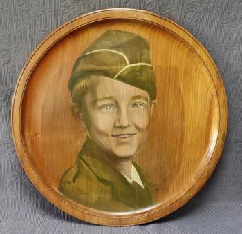 Dřevěný talíř / tác, vojáček, ruční malba  Dřevěný talíř / tác, vojáček, ruční malba