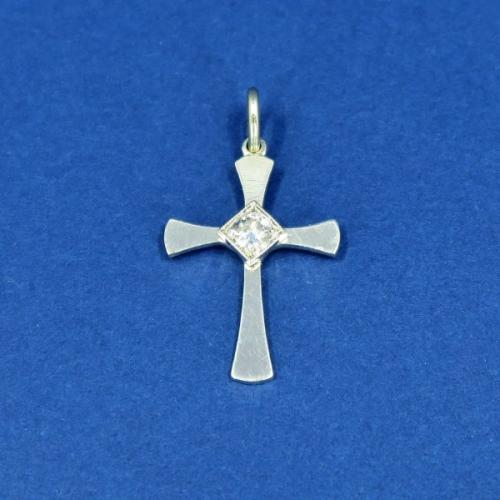 Au 585/1000/0,80 g, brilliant cut diamond 0,1 ct (H/S1) Au 585/1000/0,80 g, brilliant cut diamond 0,1 ct (H/S1)