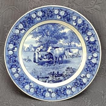 Dezertní talíř, vesnický motiv, zn.Villeroy & Boch Dezertní talíř, vesnický motiv, zn.Villeroy & Boch