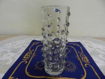 Masivní autorská váza s nálepy - Bohemia Glass Masivní autorská váza s nálepy - Bohemia Glass