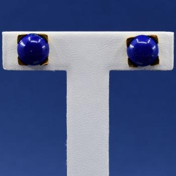 Zlaté náušnice s lapis lazuli Zlaté náušnice s lapis lazuli