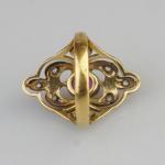 Zlatý prsten s rubínem a diamanty Zlatý prsten s rubínem a diamanty