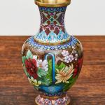 Cloisonné vázy – hnědé, ručně zdobené Cloisonné vázy – hnědé, ručně zdobené