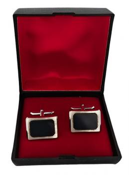 Stříbrné manžetové knoflíčky s onyxem Stříbrné manžetové knoflíčky s onyxem