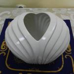 Art Deco bílá keramická váza Art Deco bílá keramická váza