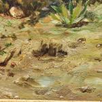 Olejomalba – jezdec s puškou, signováno Cram Olejomalba – jezdec s puškou, signováno Cram