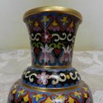 Zdobená modrá váza, cloisonné Zdobená modrá váza, cloisonné