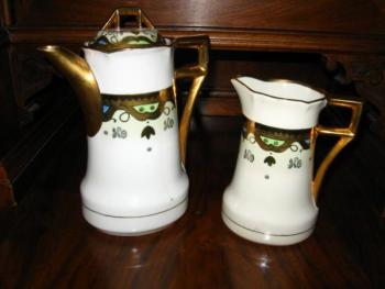 Secesní konvička + mléčenka Secesní konvička + mléčenka