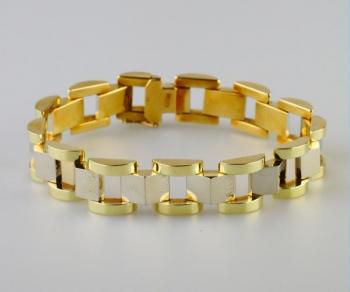 Zlatý art deco článkový náramek Zlatý art deco článkový náramek
