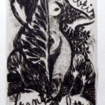 Olga Čechová - 3 x Ex libris, Akt v jablku, PF 198 Olga Čechová - 3 x Ex libris, Akt v jablku, PF 198