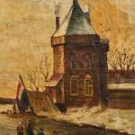 Zimní krajina s bruslaři – J. Spolet (1854–1912) Zimní krajina s bruslaři – J. Spolet (1854–1912)
