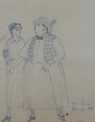 V Mariánských lázních - signatura nečitelná V Mariánských lázních - signatura nečitelná