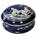 DÓZA PORCELÁNOVÁ MODRÁ ANTICKÝ MOTIV DÓZA PORCELÁNOVÁ MODRÁ ANTICKÝ MOTIV